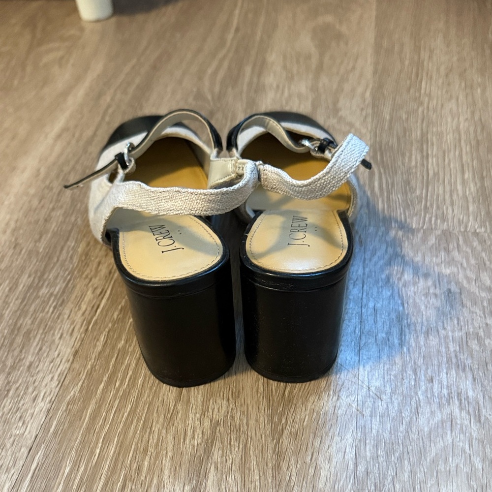 J. Crew Black and Cream Heels - Picture 2 of 3